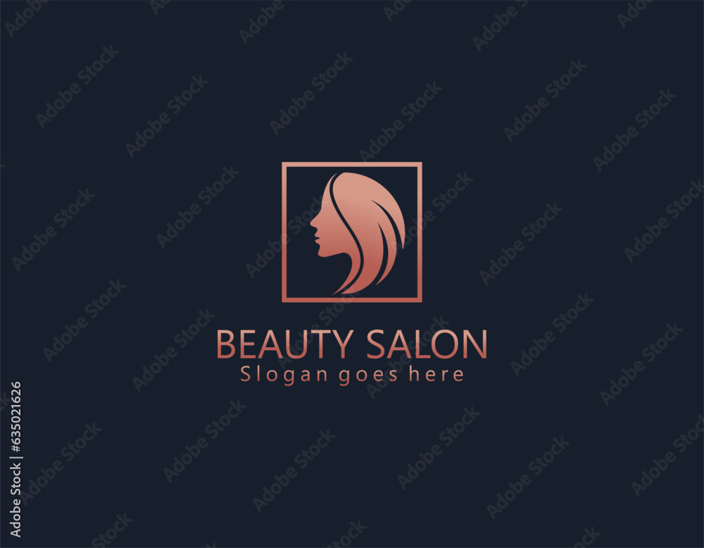 Beauty logo with woman
