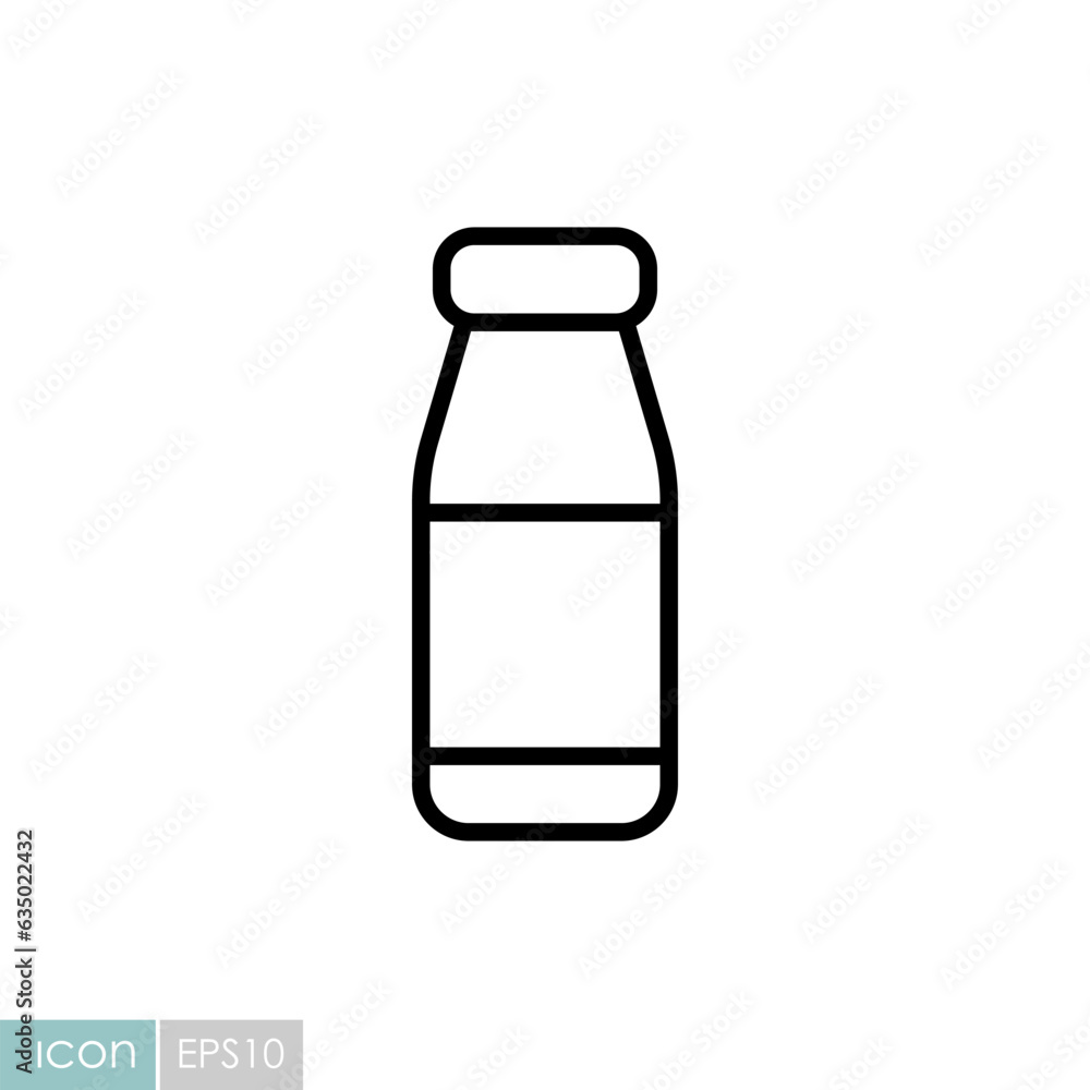 Drinkable yoghurt bottle vector icon Drinkable yoghurt bottle vector icon