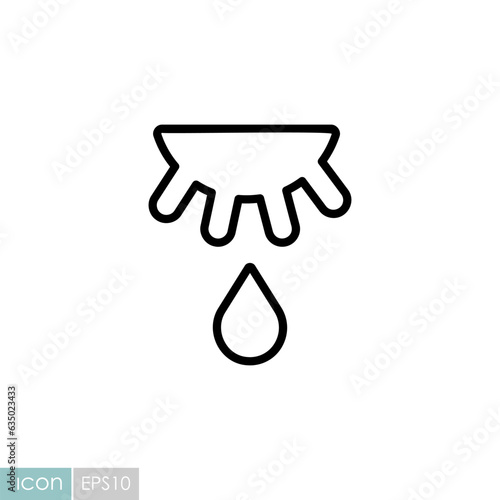 Cow udder and drop of milk vector icon