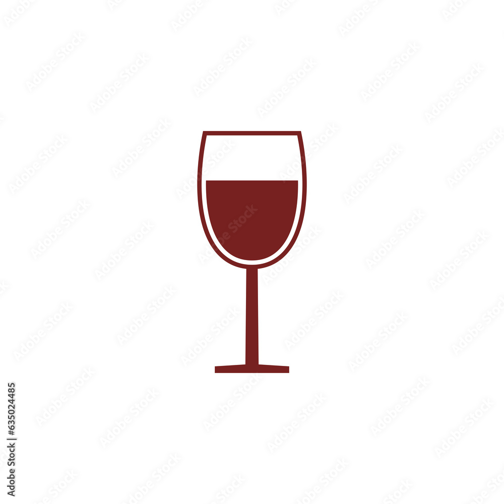 Wine glass icon isolated on transparent background Wine glass icon isolated on transparent background