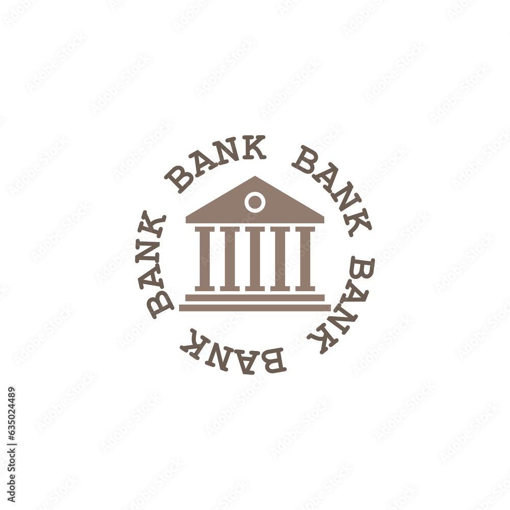 Bank circle icon isolated on transparent background Bank circle icon isolated on transparent background