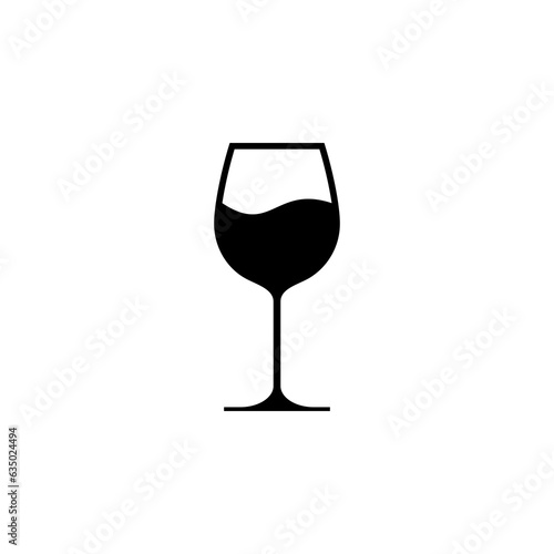 Wine glass icon isolated on transparent background