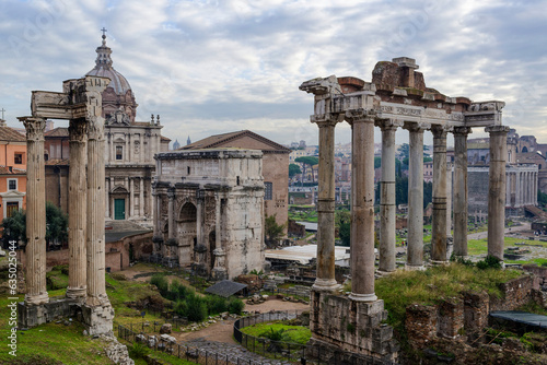 Les ruines du Forum Romain à Rome