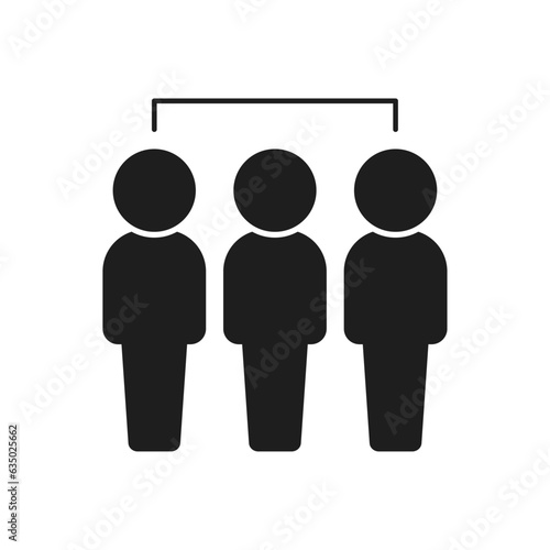 立っている3人組のアイコン･ピクトグラム - グループやチームのイメージ素材
