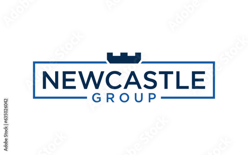 New castle creative logo design. palace logo, fortress logo design for your company