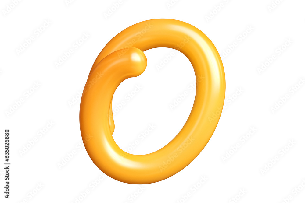 Groovy font letter O in orange. Graphic resource suitable for prints, artworks, mood boards and web advertisings. High quality 3D rendering. Groovy font letter O in orange. Graphic resource suitable for prints, artworks, mood boards and web advertisings. High quality 3D rendering.