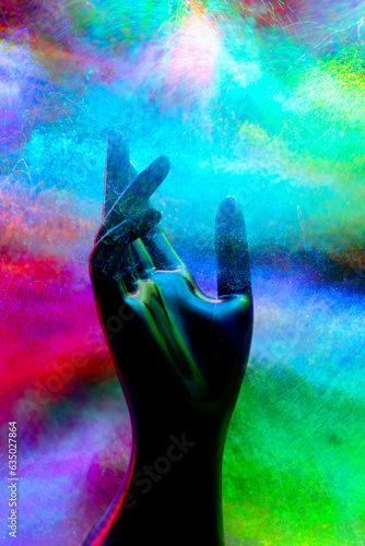 Lightpainting of Manikin hand