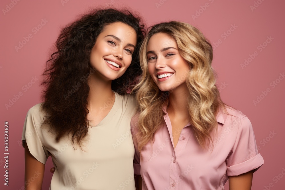 Cheery blowing a kiss gesture of two models - stock photography concepts Cheery blowing a kiss gesture of two models - stock photography concepts