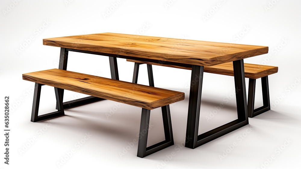 Fototapeta premium Benches olsen slip dining banquet isolated on white background