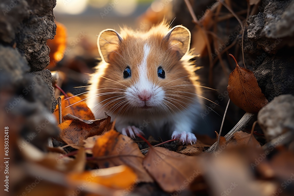 Guinea pig peeking out from a cozy hiding spot - stock photography concepts Guinea pig peeking out from a cozy hiding spot - stock photography concepts