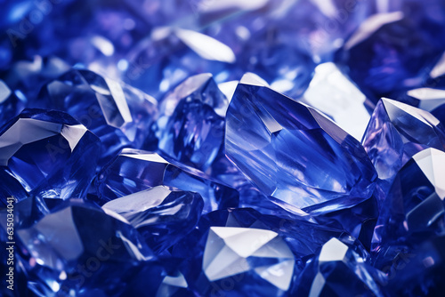 shiny sapphire beautiful crystal close up