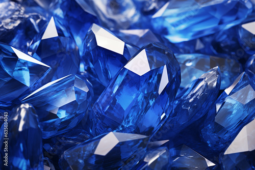shiny sapphire beautiful crystal close up photo