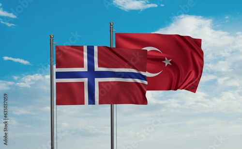 Turkey and Norway flag