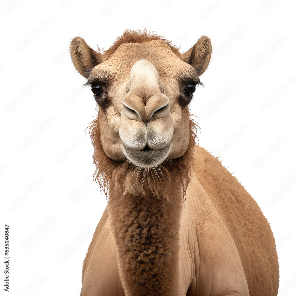 Obraz premium camel looking isolated on white