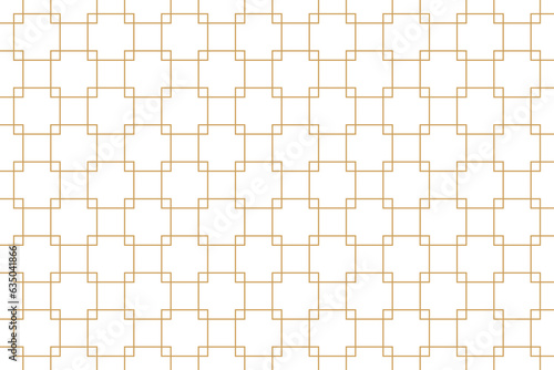 Geometric seamless pattern  ornamental repeat background in oriental and art deco style with square grid line  png transparent.