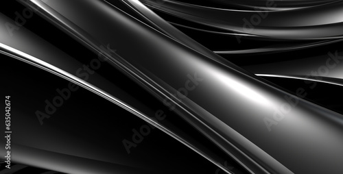 3d realistic black abstract luxury background. generative ai