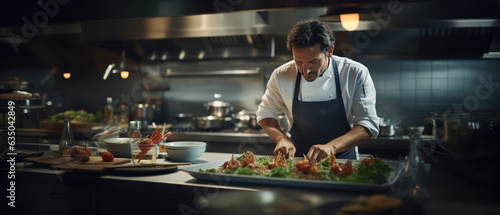 Culinary Artistry Unveiled: Chef's Candid Moment in the Restaurant Kitchen  © Burak Kavakci