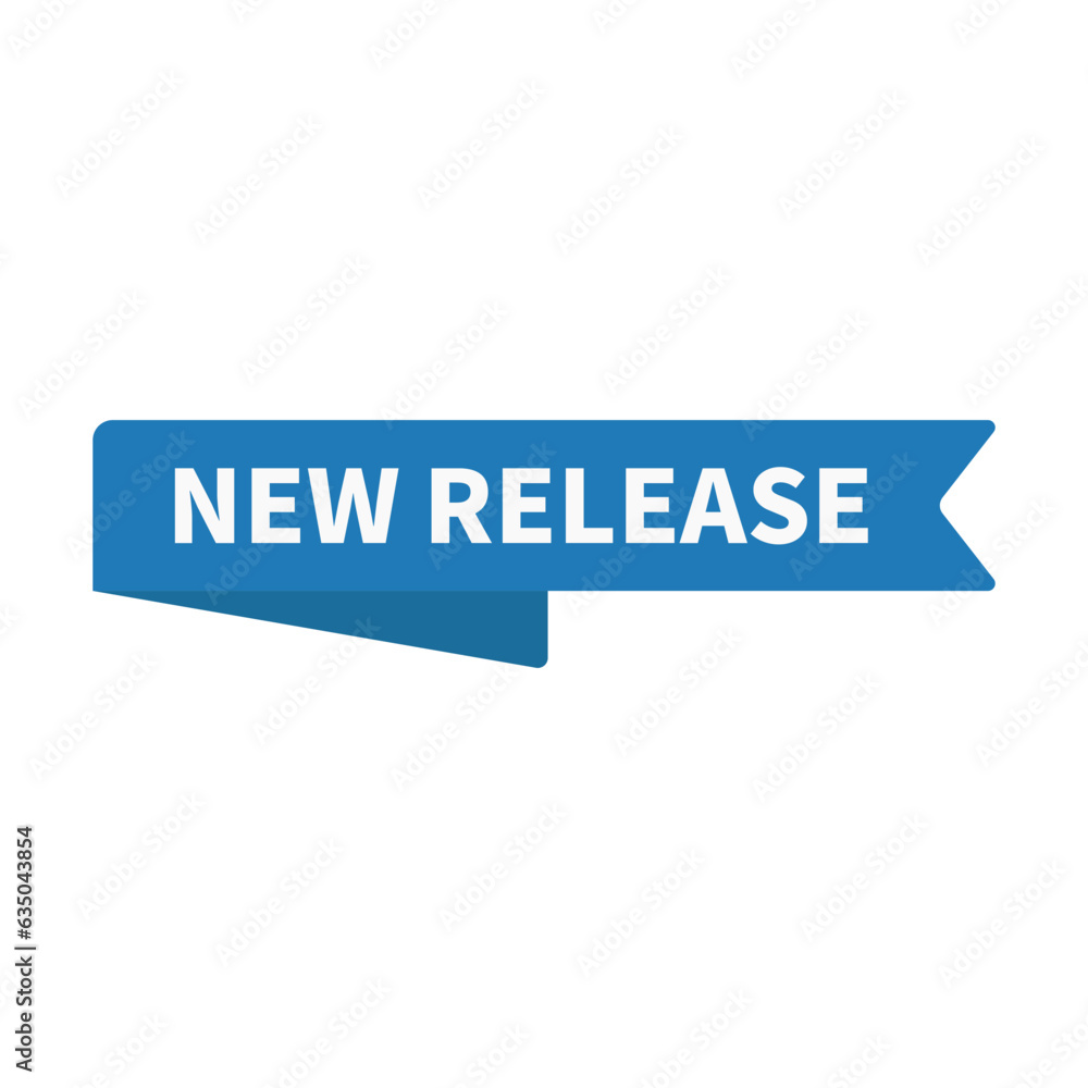 New Release In Blue Rectangle Ribbon Shape For Business Advertising
New Release In Blue Rectangle Ribbon Shape For Business Advertising