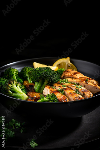 Grill Chicken With brocolly  photo