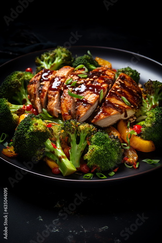 Grill Chicken With brocolly  photo