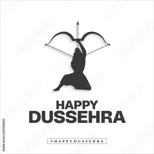 realistic happy dussehra celebration with bow wishing or greeting card and poster or banner design vector file