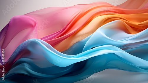Abstract Light Background, Colorful Silk Background, AI Generative
