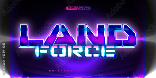 80s land force editable text effect back to the future theme