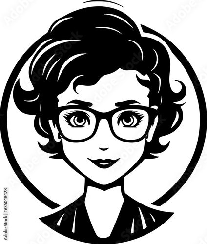 Teacher - Minimalist and Flat Logo - Vector illustration