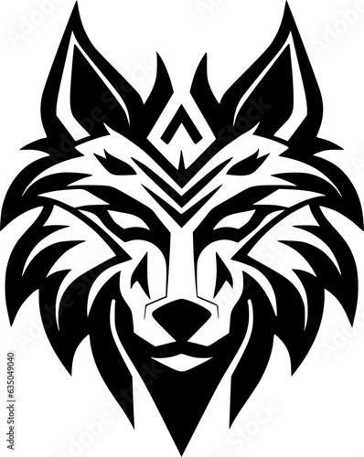 Wolf | Black and White Vector illustration