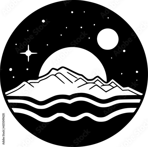 Galaxy | Minimalist and Simple Silhouette - Vector illustration