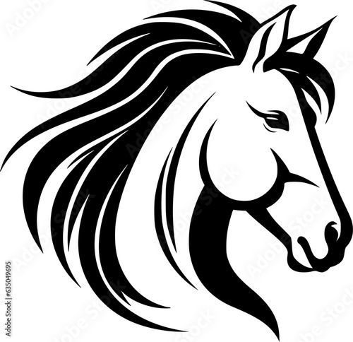 Horse | Minimalist and Simple Silhouette - Vector illustration
