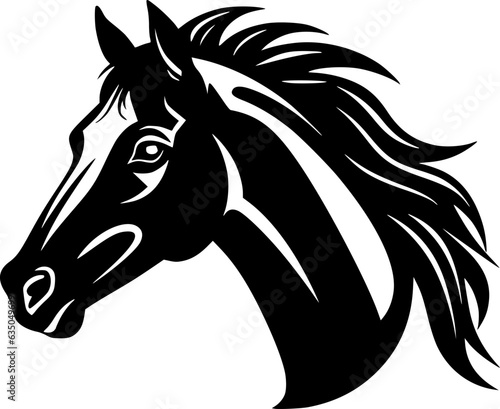 Horse - Minimalist and Flat Logo - Vector illustration