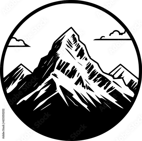 Mountain Range | Minimalist and Simple Silhouette - Vector illustration