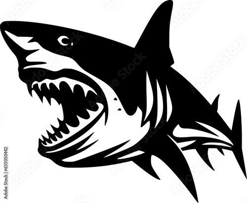 Shark | Black and White Vector illustration