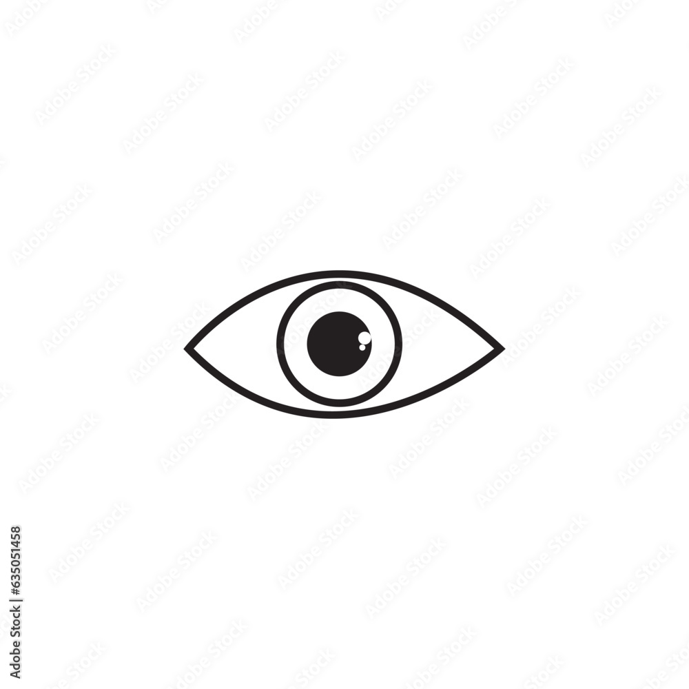 Eye vector logo design template. Modern minimal flat design style