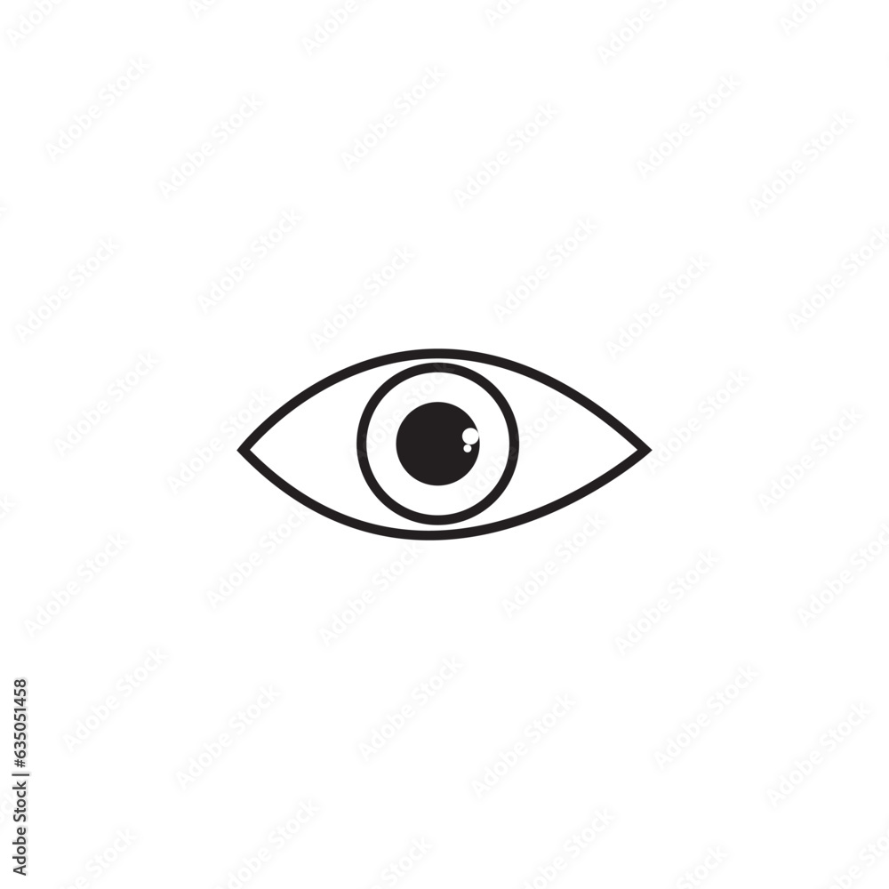 Eye vector logo design template. Modern minimal flat design style Eye vector logo design template. Modern minimal flat design style