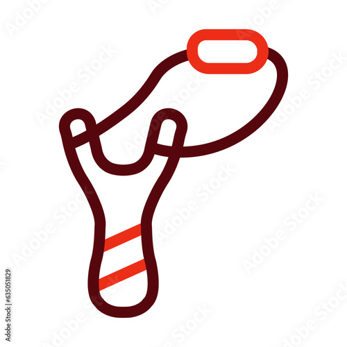 Slingshot Thick Line Two Colors Icon Design