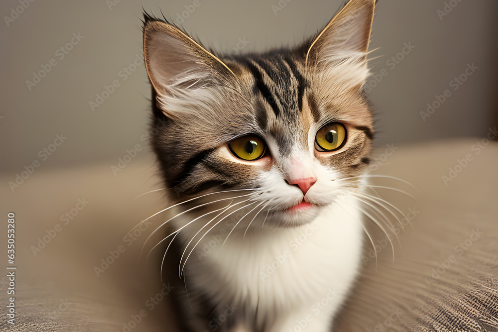 portrait of a cat. Generative AI