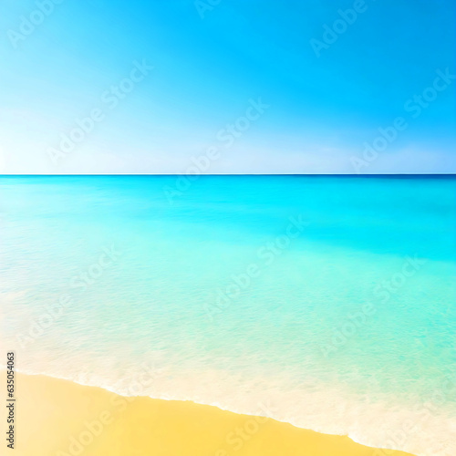 abstract sand beach with sunlight in a beautiful turquoise water wave, background concept for idyllic resort at the sea with space
