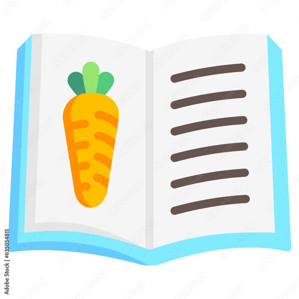 recipe book icon often used in design, websites, or applications, banner, flyer to convey specific concepts related to healthy food. recipe book icon often used in design, websites, or applications, banner, flyer to convey specific concepts related to healthy food.
