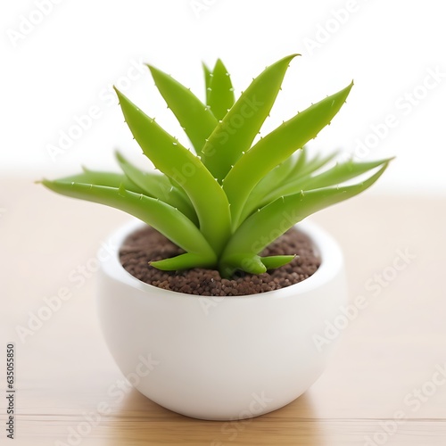 Cute Aloe Plant in a Pot With Background