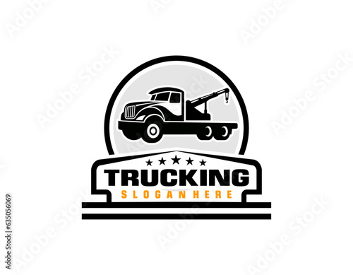 towing truck logo vector