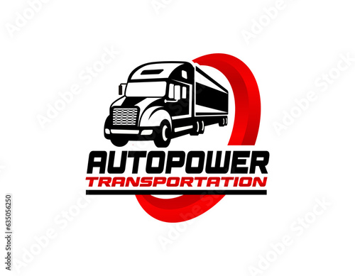 Truck Trucking Company Transportation Logo Template Vector