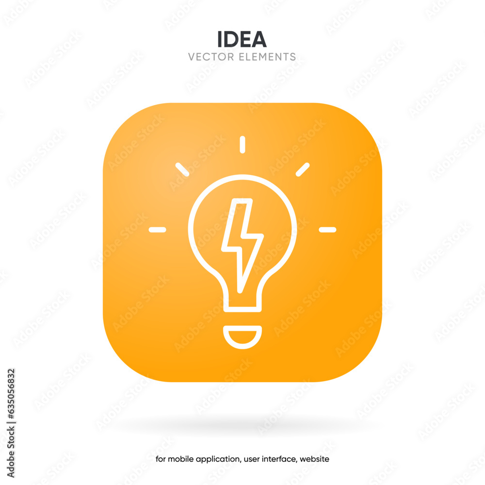 Light lamp bulb icon. Idea sign solution thinking concept symbol. Lighting Electric sign. Electricity, shine icon. Trendy Flat style for graphic design for UI UX website mobile app Light lamp bulb icon. Idea sign solution thinking concept symbol. Lighting Electric sign. Electricity, shine icon. Trendy Flat style for graphic design for UI UX website mobile app
