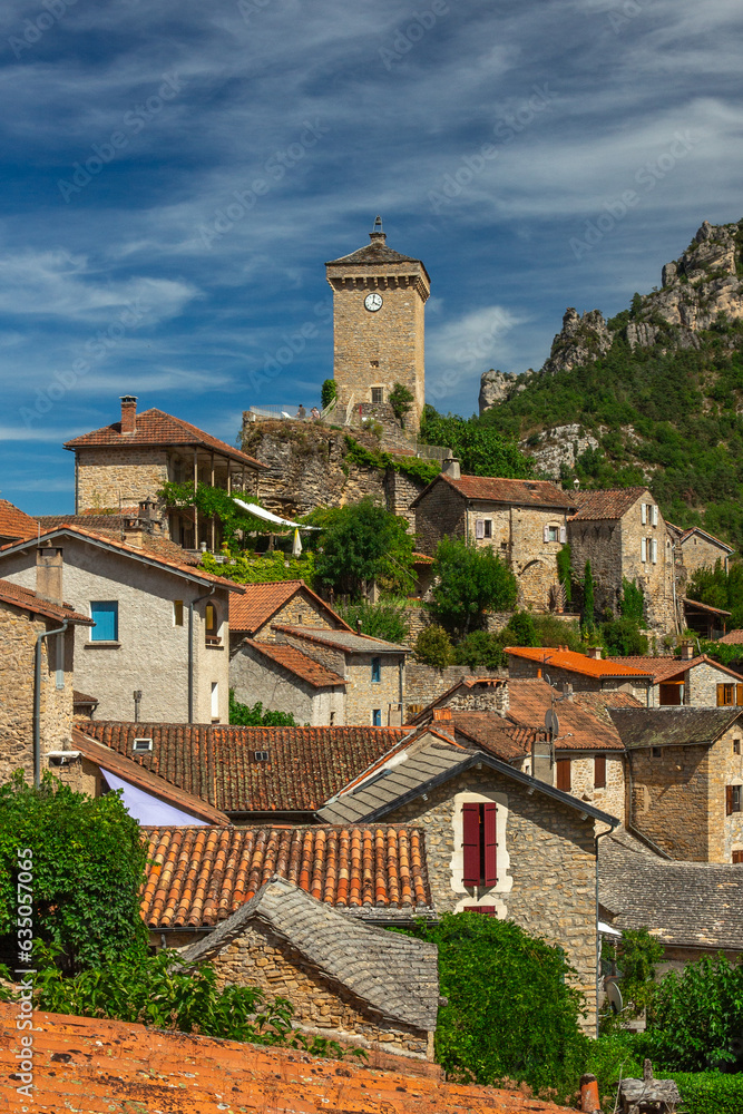 The small village of Peyreleau in South of france