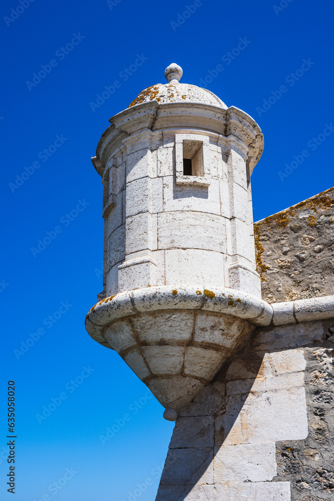 Watchtower on the fortress of Lagos, Portugal.
