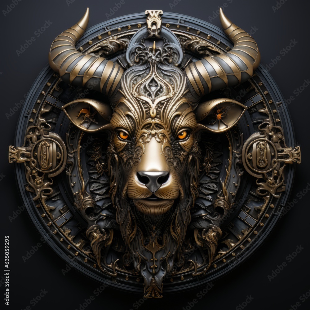 Scales for weighing in the style of a goat, a decorative sign of the justice of a judge in law. Made in AI Scales for weighing in the style of a goat, a decorative sign of the justice of a judge in law. Made in AI