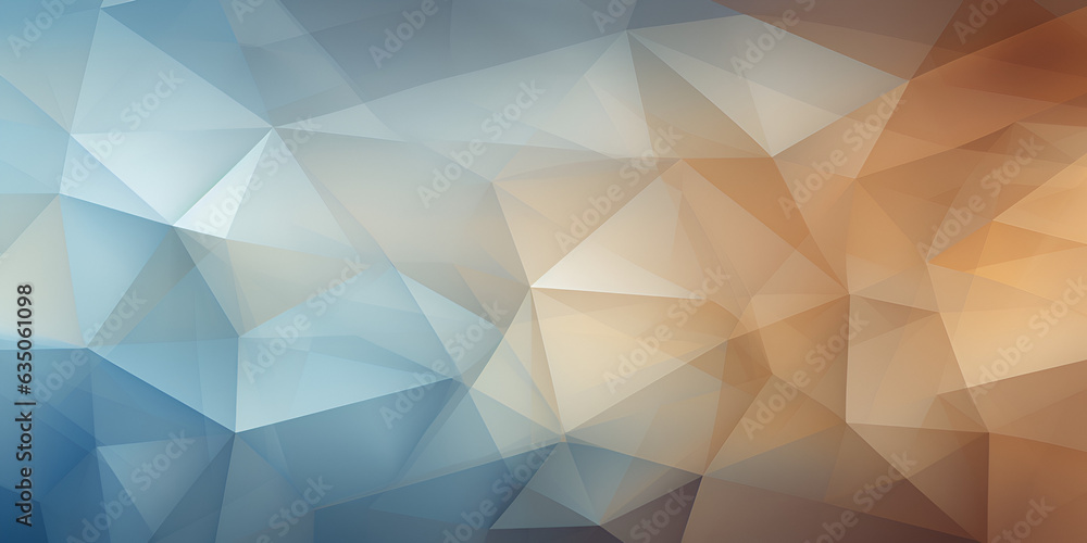 Obraz premium Geometrical shape blue and beige abstract background, ai generated