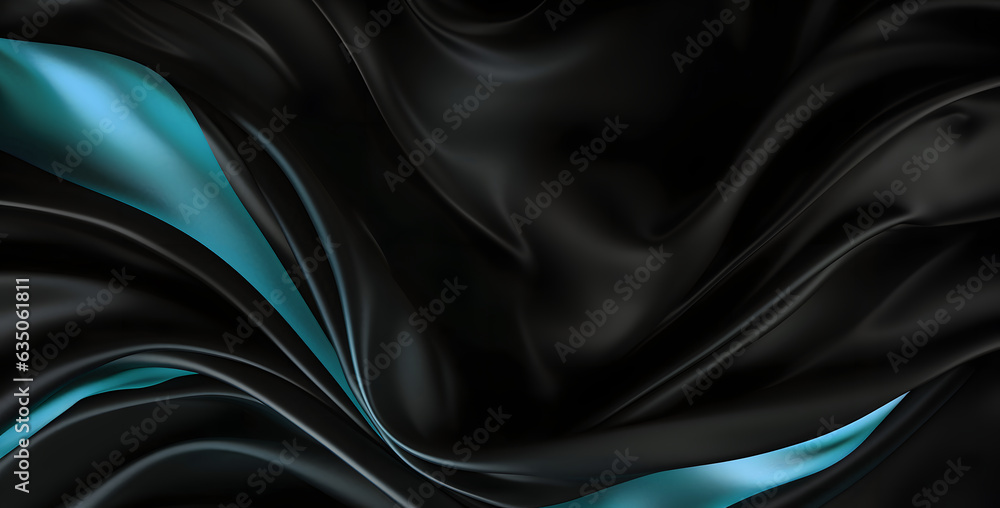 Elegance in Motion: Luxurious Black and Blue Fabric Elegance in Motion: Luxurious Black and Blue Fabric