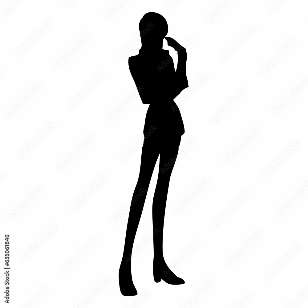 beautiful woman silhouette standing looking elegant beautiful woman silhouette standing looking elegant